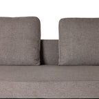 Canapé-lit rabattable en polyester gris galet