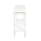 Console en bois tourné blanc