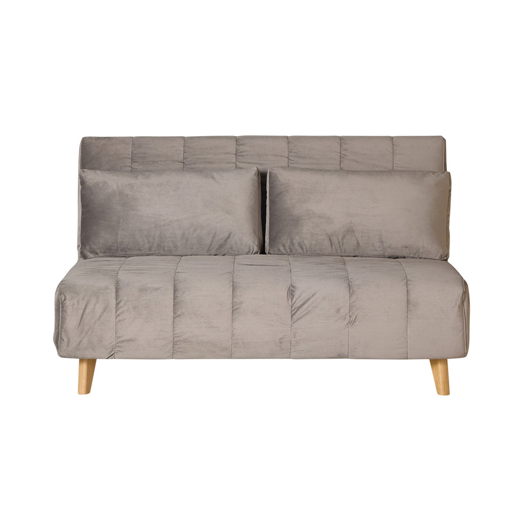 Velvet Double Sofa Bed Graphite