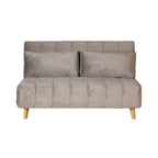 Canapé convertible deux places en velours graphite