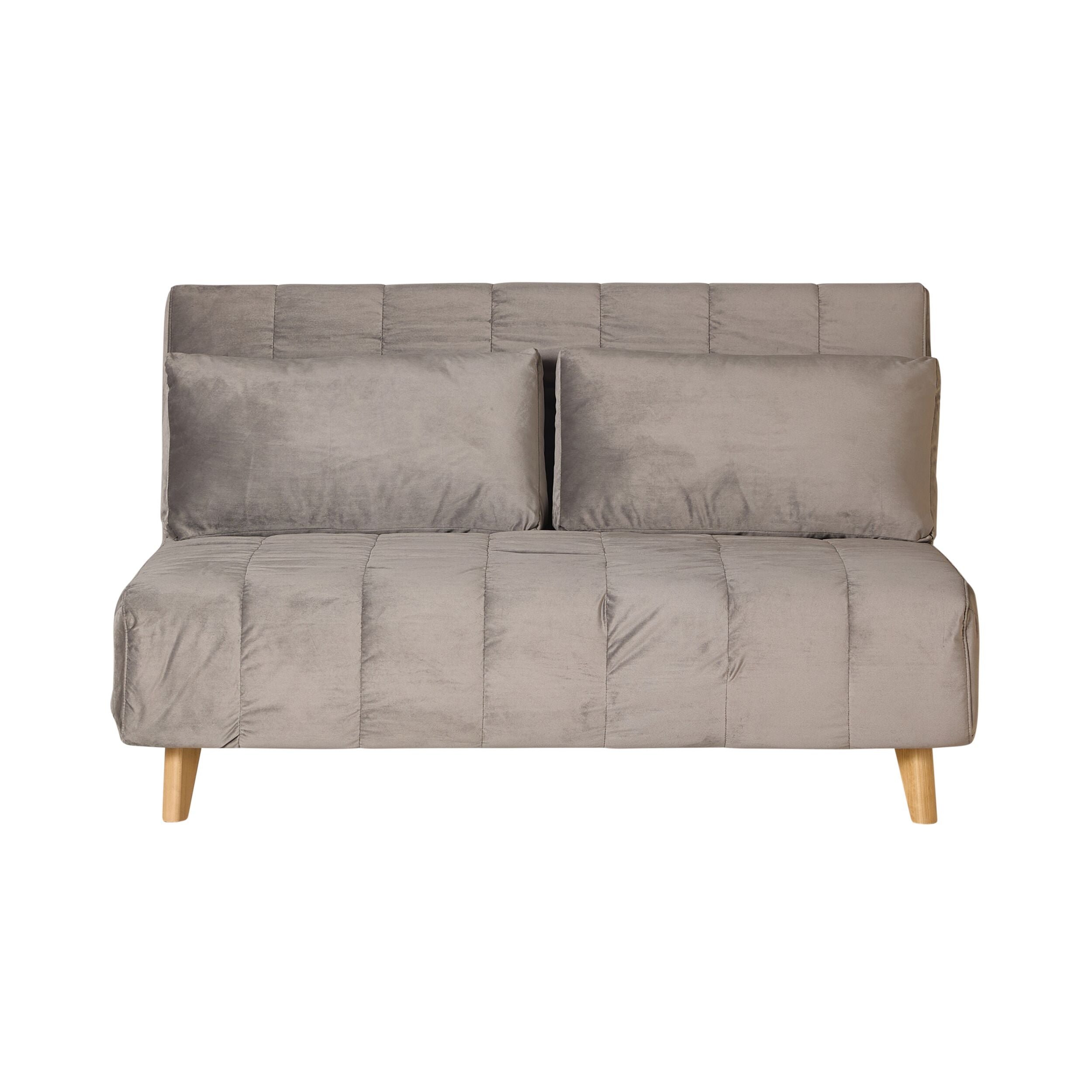 Velvet Double Sofa Bed Graphite