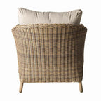 Fauteuil d'extérieur en osier naturel Hamptons