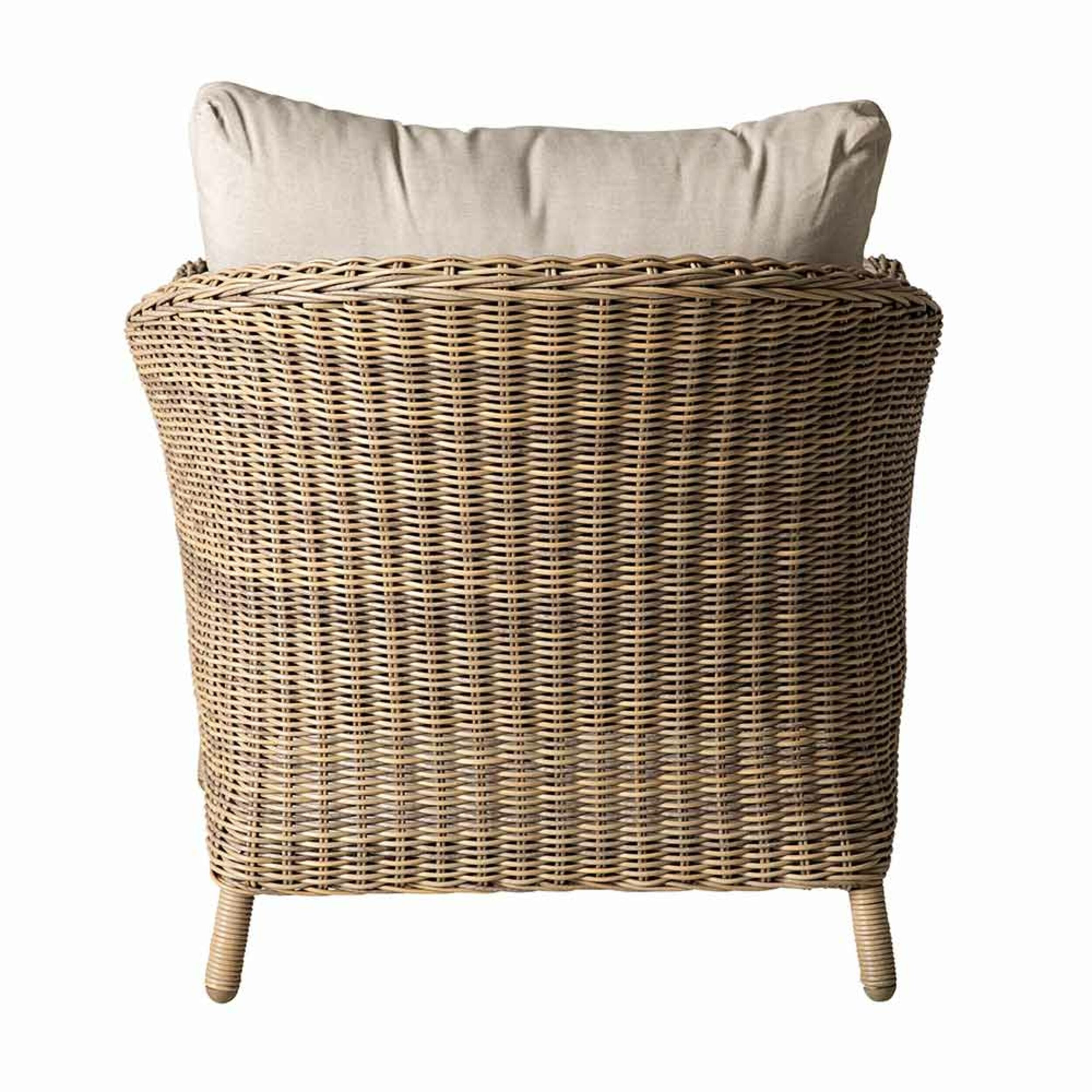 Hamptons Wicker Outdoor Armchair Natural