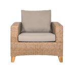 Fauteuil d'extérieur en osier toutes saisons Naturel