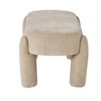 Banc rembourré en chenille tons taupe