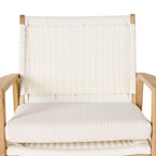 Fauteuil d'appoint en osier d'extérieur blanc