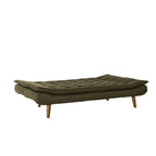 Canapé convertible en tissu texturé vert cyprès