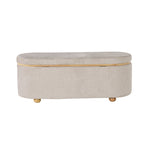 Banc de rangement en tissage texturé