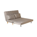 Canapé convertible deux places en velours graphite