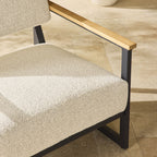 Fauteuil Micro Boucle Intérieur Extérieur Naturel