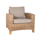 Fauteuil d'extérieur en osier toutes saisons Naturel