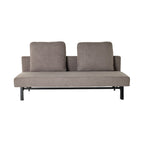 Canapé-lit rabattable en polyester gris galet