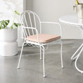 Pink Outdoor Seat Cushion with Piping Detail