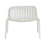 Chaise d'extérieur empilable en polypropylène blanc