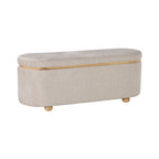 Banc de rangement en tissage texturé