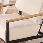 Fauteuil Micro Boucle Intérieur Extérieur Naturel