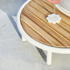 Fauteuil d'extérieur en aluminium courbé Naturel
