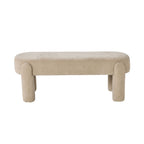 Banc rembourré en chenille tons taupe