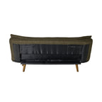 Canapé convertible en tissu texturé vert cyprès