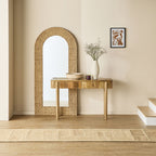 Console 2 tiroirs en bois de manguier massif 120 cm