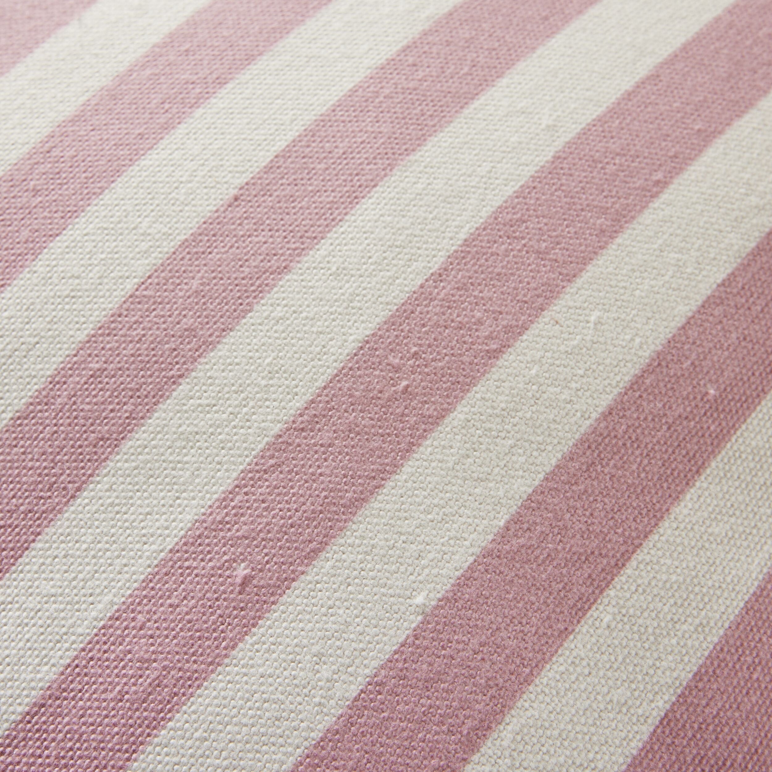 Scallop Edge Stripe Outdoor Cushion 45x45cm Blush Pink
