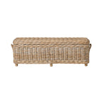 Coffre de rangement en rotin Kubu naturel 135 cm