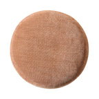 Petit pouf rond en tissu rose poudré
