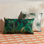 Coussin d'extérieur réversible Feuille de palmier 40x70cm