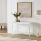 Console en bois tourné blanc