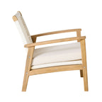 Fauteuil d'appoint en osier d'extérieur blanc