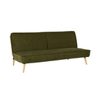 Canapé convertible clic-clac en tissu texturé vert olive