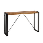 Console en bois de manguier avec cadre noir de style loft