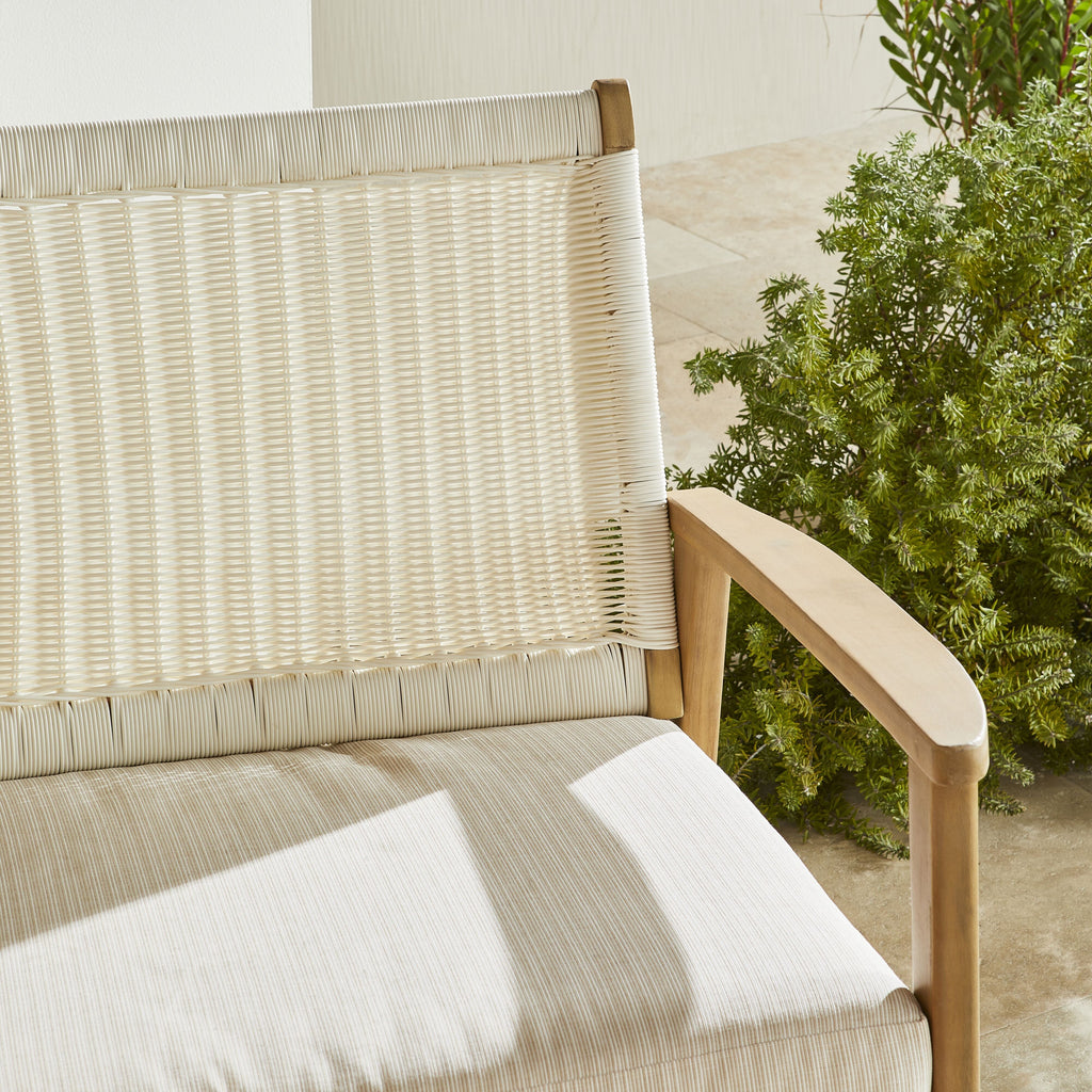 Wicker Outdoor Occasional Chair White