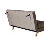 Canapé convertible deux places en velours graphite