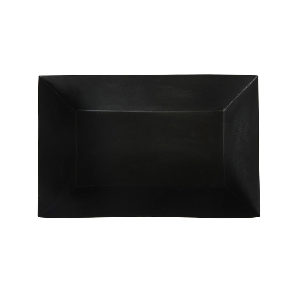 Rectangular Iron Fire Pit Matte Black 80x50cm