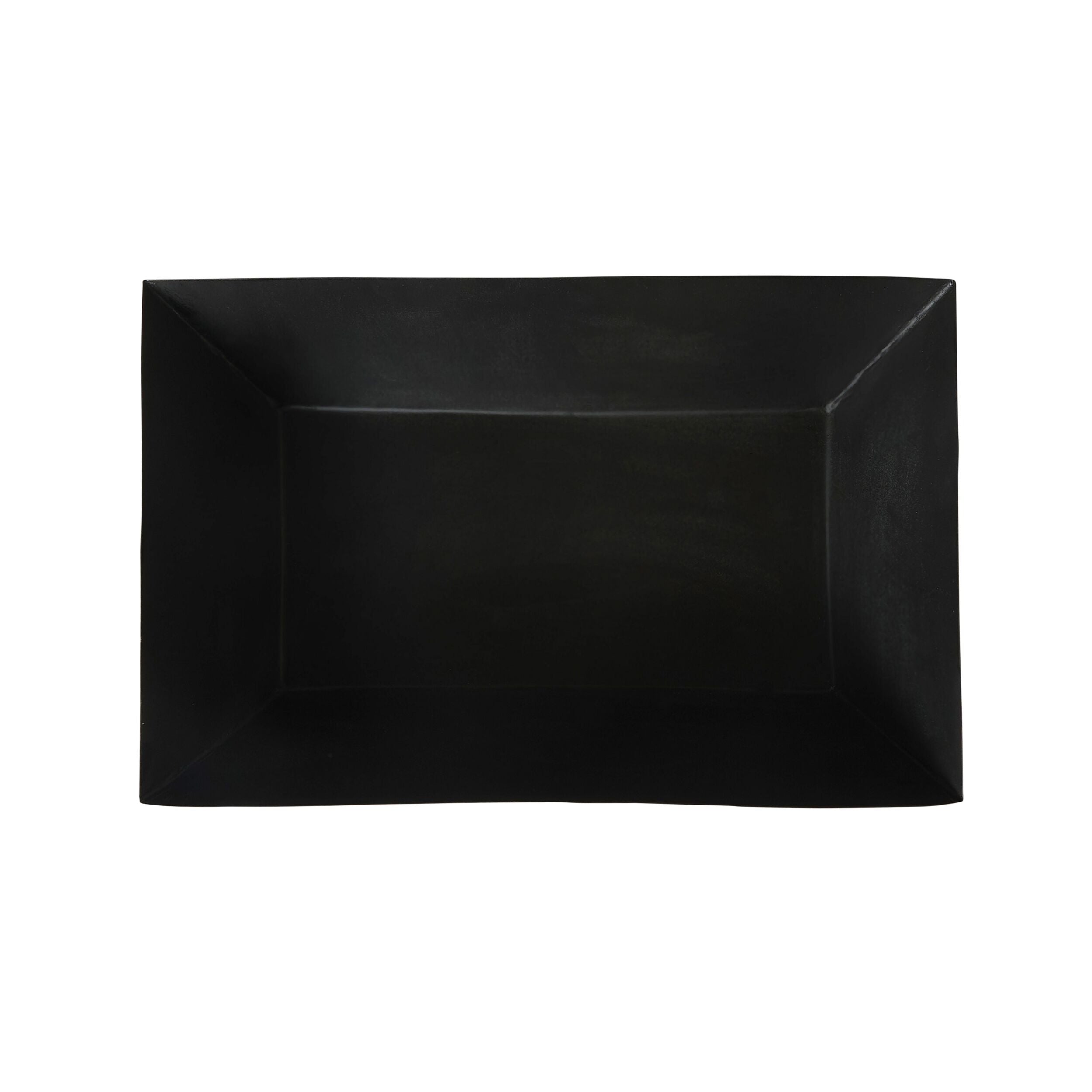 Rectangular Iron Fire Pit Matte Black 80x50cm