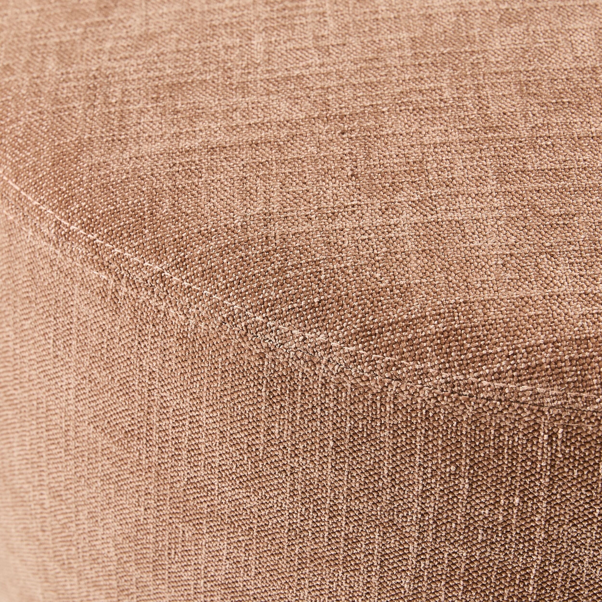 Large Round Fabric Ottoman Dusty Pink