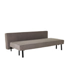 Canapé-lit rabattable en polyester gris galet
