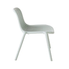 Chaise d'extérieur empilable en polypropylène vert gomme