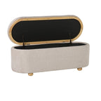 Banc de rangement en tissage texturé
