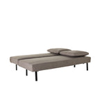 Canapé-lit rabattable en polyester gris galet