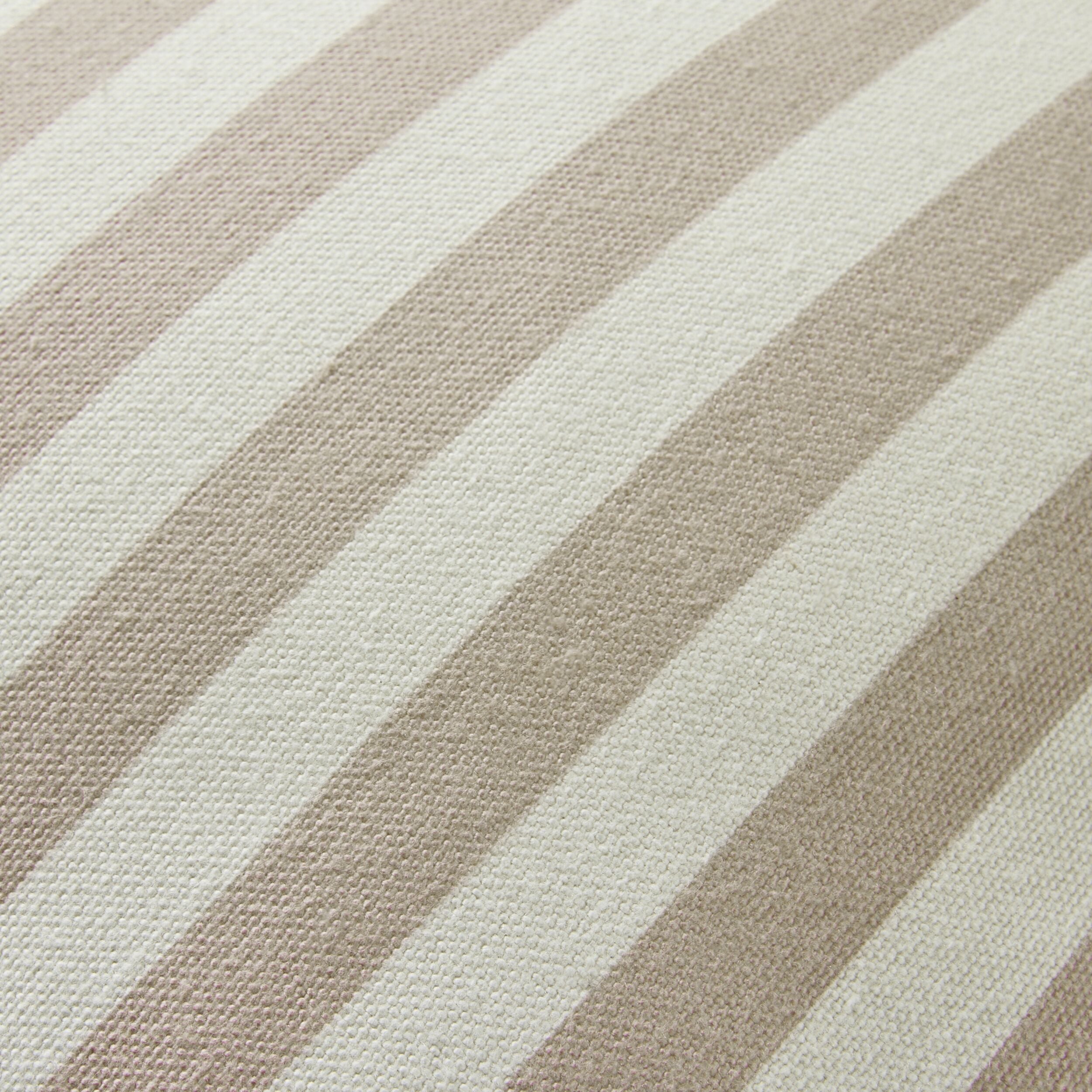 Scallop Edge Stripe Outdoor Cushion 45x45cm Taupe