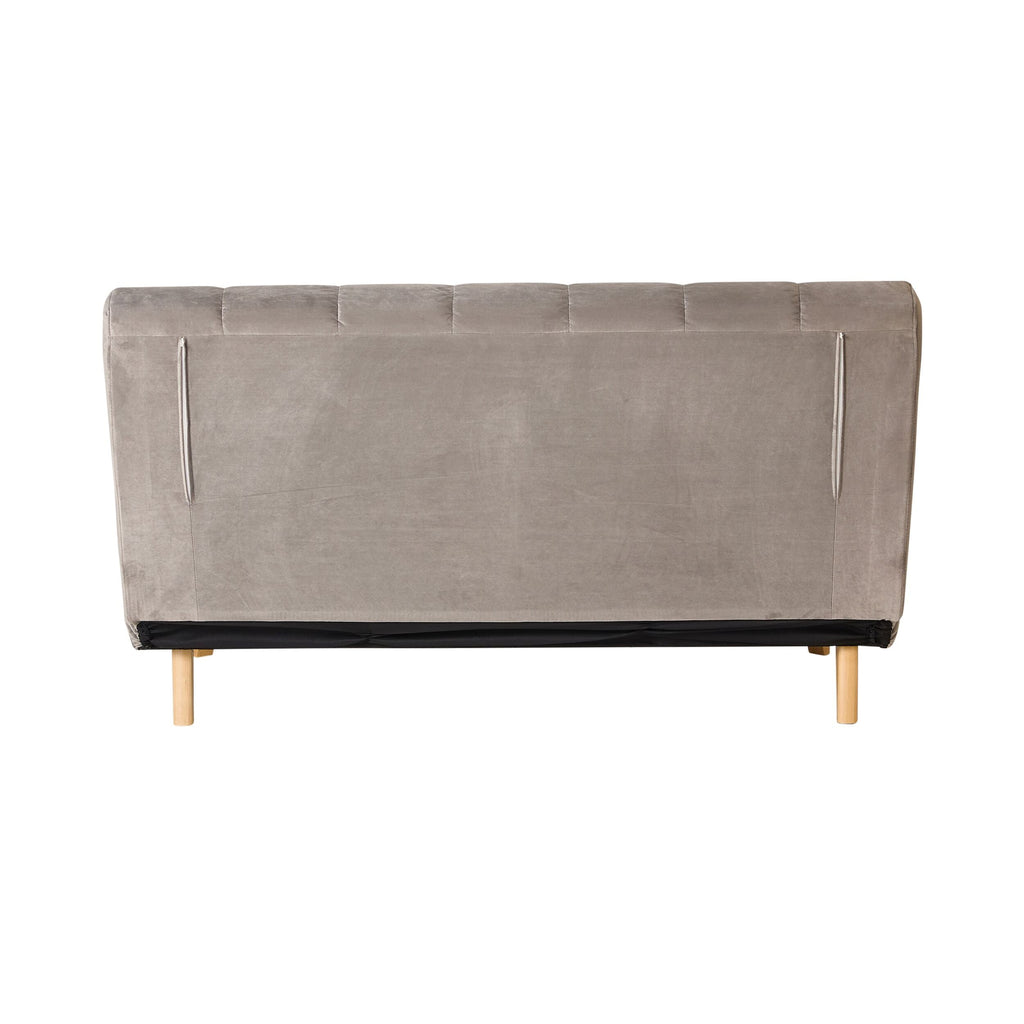 Velvet Double Sofa Bed Graphite