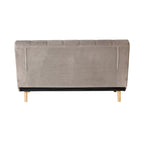 Canapé convertible deux places en velours graphite