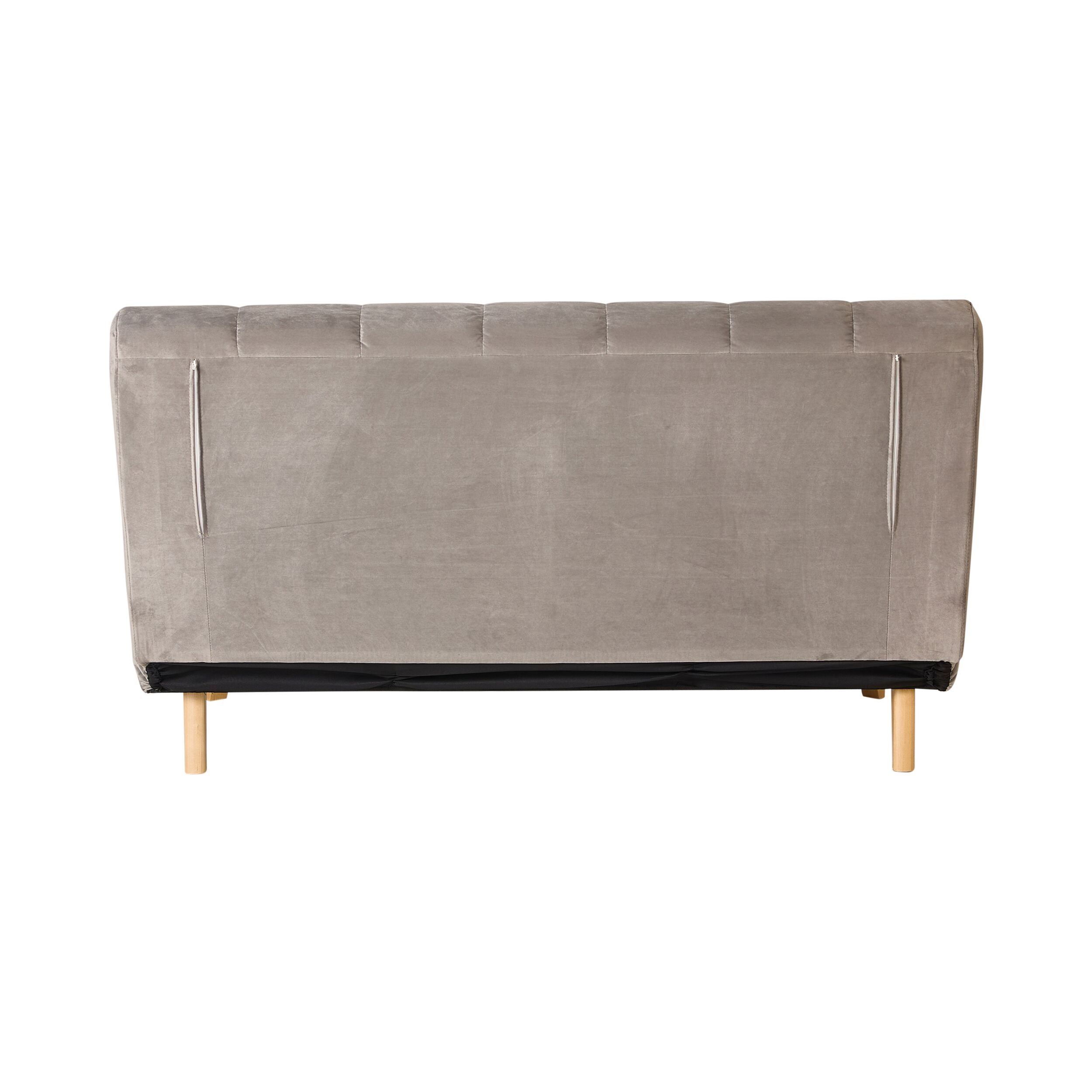 Velvet Double Sofa Bed Graphite