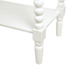 Console en bois tourné blanc