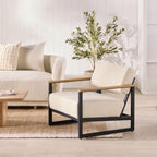 Fauteuil Micro Boucle Intérieur Extérieur Naturel