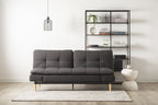 Canapé-lit convertible en tissu gris anthracite