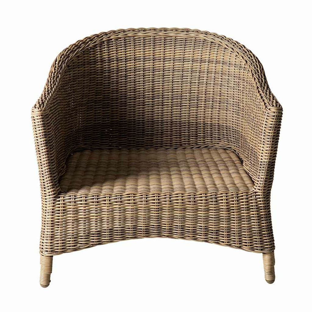 Hamptons Wicker Outdoor Armchair Natural