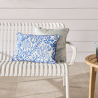 Coussin d'extérieur réversible récif de corail 35x55cm